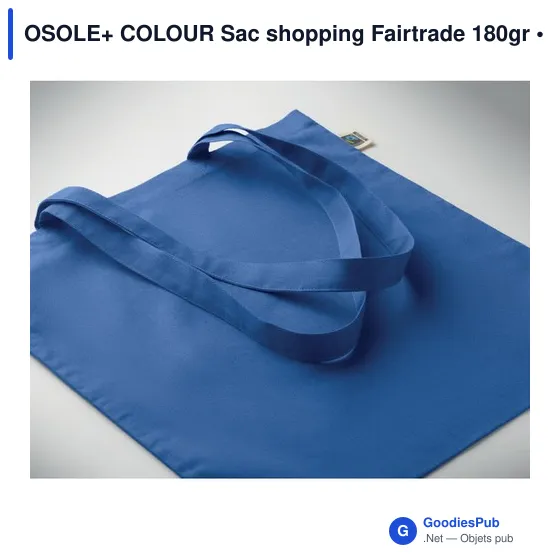 Sac shopping personnalisable en coton équitable avec logo - OSOLE+ COLOUR - Image 4