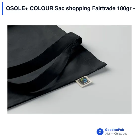 Sac shopping personnalisable en coton équitable avec logo - OSOLE+ COLOUR - Image 7