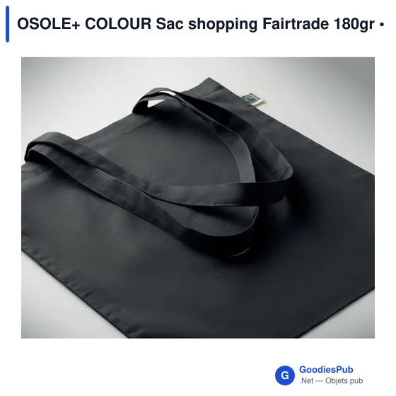 Sac shopping personnalisable en coton équitable avec logo - OSOLE+ COLOUR - Image 8