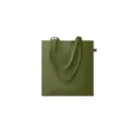 Variante vert foncé - Sac shopping personnalisable en coton équitable avec logo - OSOLE+ COLOUR
