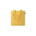 Variante jaune - Sac shopping personnalisable en coton équitable avec logo - OSOLE+ COLOUR
