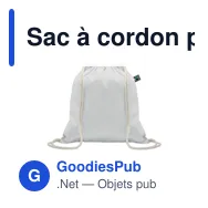Sac à cordon personnalisable en coton Fairtrade avec logo - Miniature 11