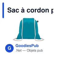 Sac à cordon personnalisable en coton Fairtrade avec logo - Miniature 6