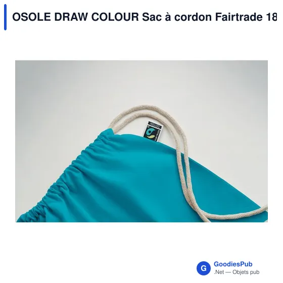 Sac à cordon personnalisable en coton Fairtrade avec logo - Image 9