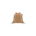 Variante ivoire - Sac à cordon personnalisable en coton Fairtrade avec logo
