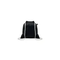 Variante noir - Sac à cordon personnalisable en coton Fairtrade avec logo