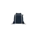 Variante bleu - Sac à cordon personnalisable en coton Fairtrade avec logo