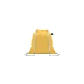 Variante jaune - Sac à cordon personnalisable en coton Fairtrade avec logo