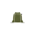 Variante vert foncé - Sac à cordon personnalisable en coton Fairtrade avec logo