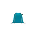 Variante turquoise - Sac à cordon personnalisable en coton Fairtrade avec logo