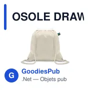 OSOLE DRAW Sac à cordon commerce équitable - Miniature 1