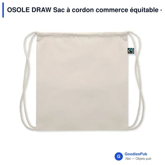 OSOLE DRAW Sac à cordon commerce équitable - Image 2