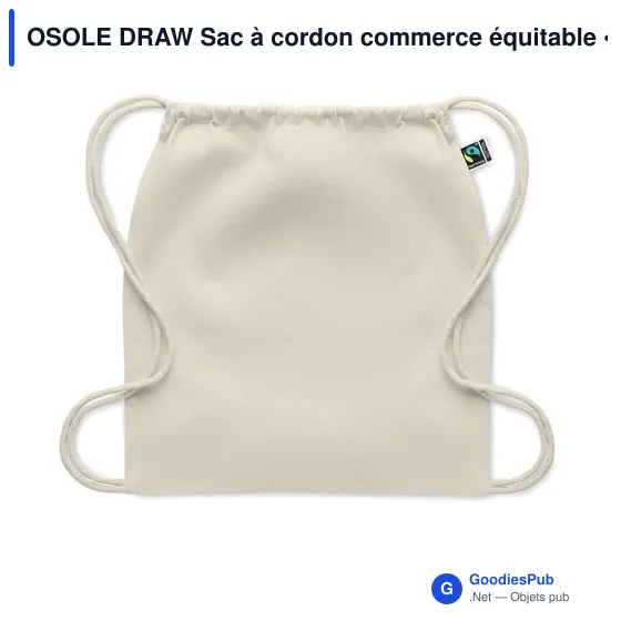 OSOLE DRAW Sac à cordon commerce équitable - Image 3