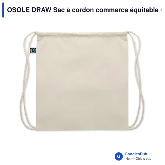 OSOLE DRAW Sac à cordon commerce équitable - Image 4