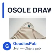 OSOLE DRAW Sac à cordon commerce équitable - Miniature 5