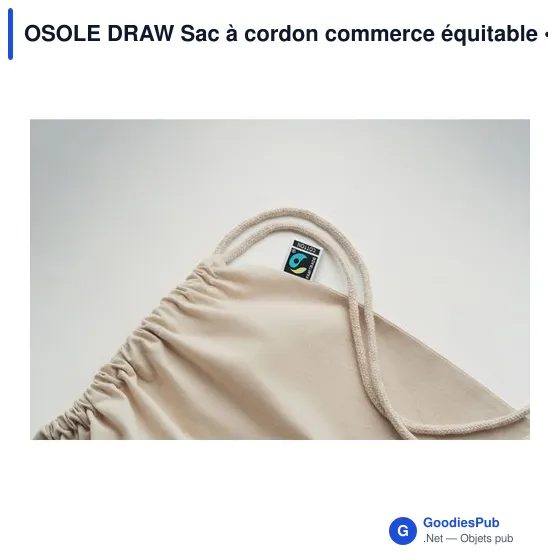 OSOLE DRAW Sac à cordon commerce équitable - Image 5