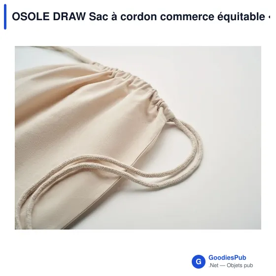 OSOLE DRAW Sac à cordon commerce équitable - Image 6