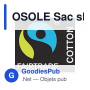 OSOLE Sac shopping en coton Fairtrade - Miniature 5