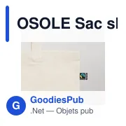 OSOLE Sac shopping en coton Fairtrade - Miniature 7