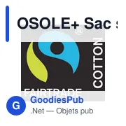 OSOLE+ Sac shopping en coton Fairtrade - Miniature 4