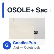OSOLE+ Sac shopping en coton Fairtrade - Miniature 6