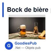 Bock de bière personnalisable 490 ml avec logo - Otto Bock - Miniature 1