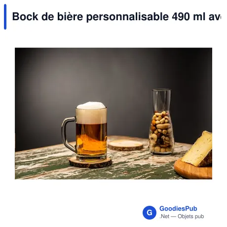 Bock de bière personnalisable 490 ml avec logo - Otto Bock