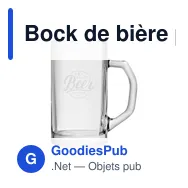 Bock de bière personnalisable 490 ml avec logo - Otto Bock - Miniature 2
