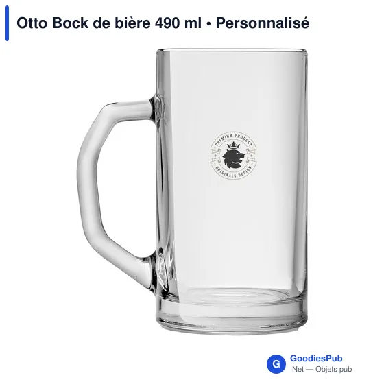 Bock de bière personnalisable 490 ml avec logo - Otto Bock - Image 3
