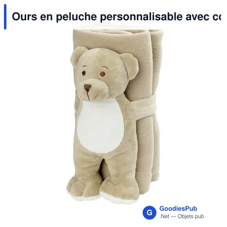Ours en peluche personnalisable avec couverture - Philavec logo