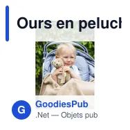 Ours en peluche personnalisable avec couverture - Philavec logo - Miniature 3