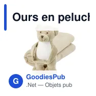 Ours en peluche personnalisable avec couverture - Philavec logo - Miniature 5