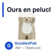 Ours en peluche personnalisable avec couverture - Philavec logo - Miniature 7