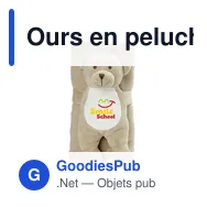 Ours en peluche personnalisable avec couverture - Philavec logo - Miniature 8