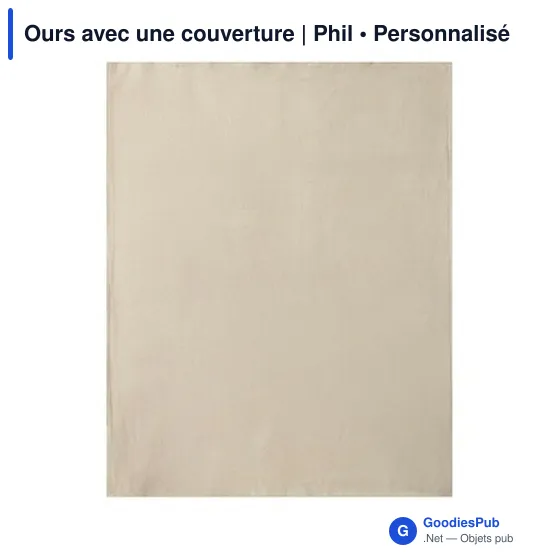 Ours en peluche personnalisable avec couverture - Philavec logo - Image 9