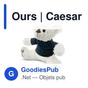 Ours en peluche personnalisable avec logo - modèle Caesar - Miniature 1