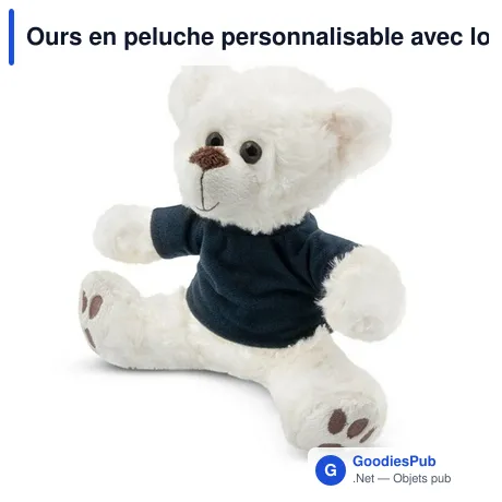 Ours en peluche personnalisable avec logo - modèle Caesar