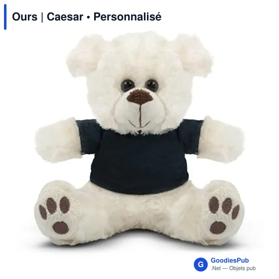 Ours en peluche personnalisable avec logo - modèle Caesar - Image 2