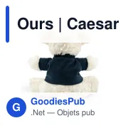 Ours en peluche personnalisable avec logo - modèle Caesar - Miniature 3