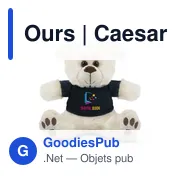 Ours en peluche personnalisable avec logo - modèle Caesar - Miniature 6