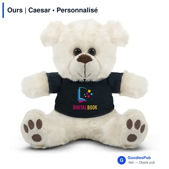 Ours en peluche personnalisable avec logo - modèle Caesar - Image 6