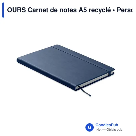 OURS Carnet de notes A5 recyclé