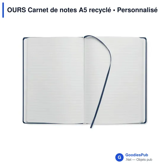 OURS Carnet de notes A5 recyclé - Image 4