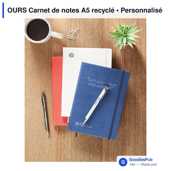 OURS Carnet de notes A5 recyclé - Image 5
