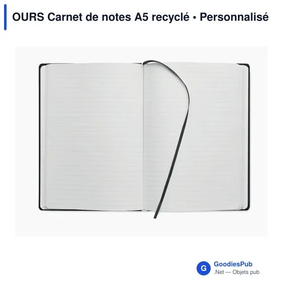 OURS Carnet de notes A5 recyclé - Image 10