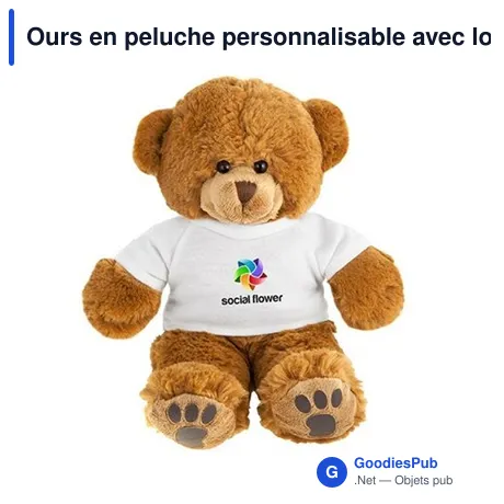 Ours en peluche personnalisable avec logo - Denis