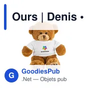 Ours en peluche personnalisable avec logo - Denis - Miniature 5
