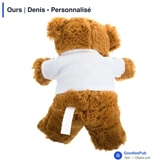 Ours en peluche personnalisable avec logo - Denis - Image 6