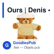 Ours en peluche personnalisable avec logo - Denis - Miniature 7