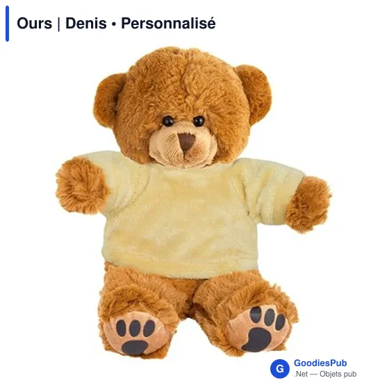 Ours en peluche personnalisable avec logo - Denis - Image 7